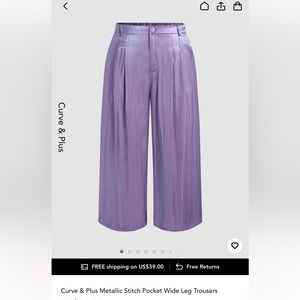 Brand new purple wide leg pants